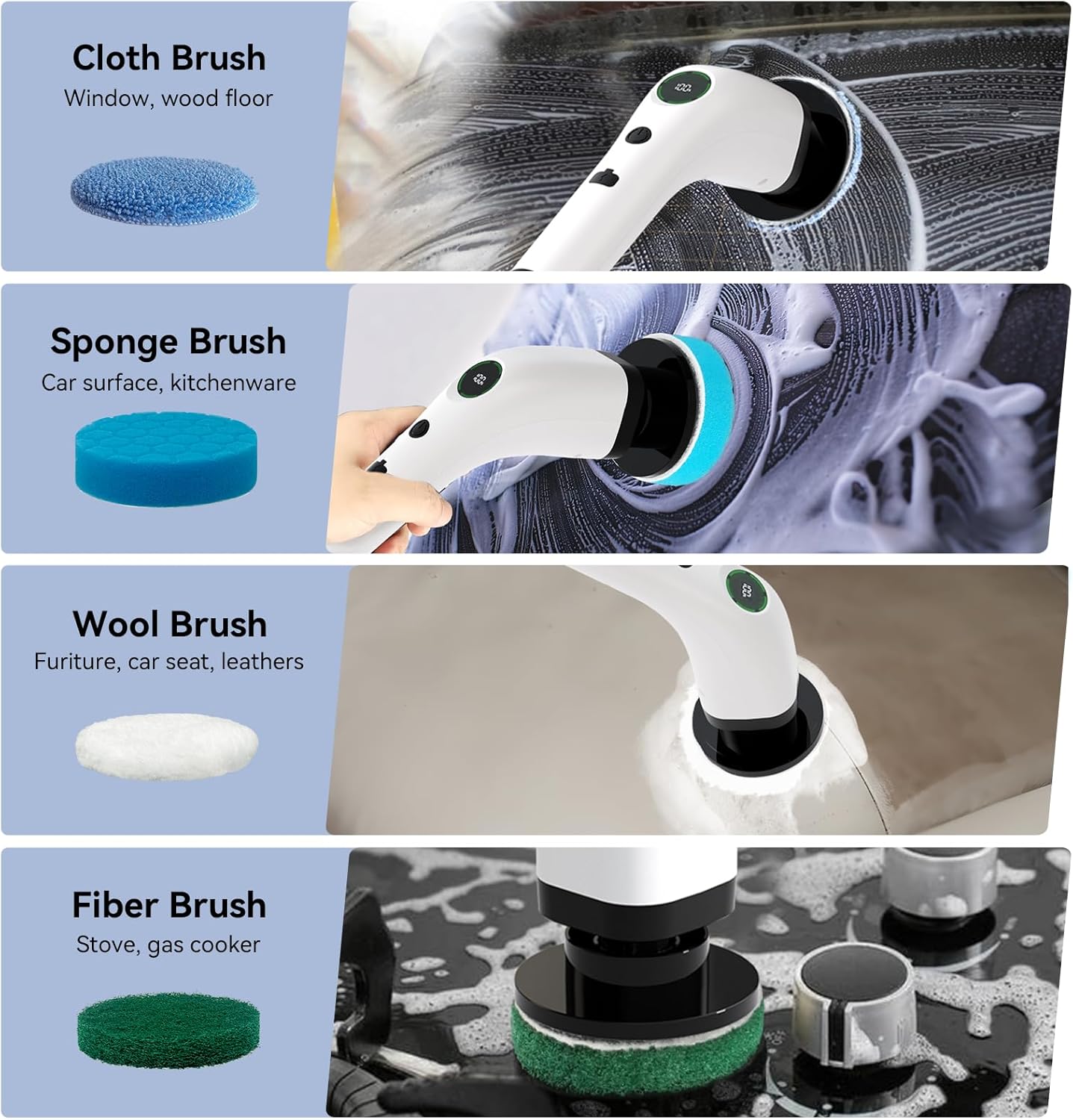 SpinPro™ Cordless Electric Scrubber — 8-in-1 Deep Clean Kit