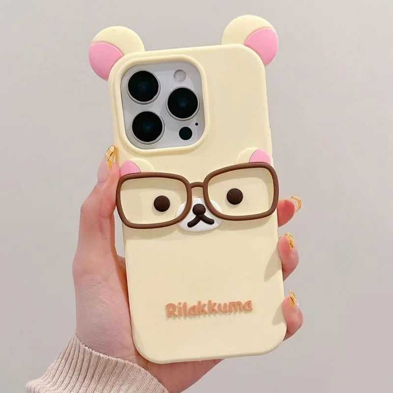 Rilakkuma Bear Chocolate Cartoon Soft Silicon Phone Case